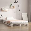 vidaXL Pallet Bed without Mattress White 90x200 cm Solid Wood