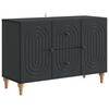 vidaXL TV Cabinet with Drawer Black 89 x 34.5 x 60 cm Engineered Wood