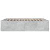 vidaXL Bed Frame without Mattress Concrete Grey 160x200 cm