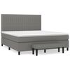 vidaXL Box Spring Bed with Mattress Dark Grey 160x200 cm Fabric