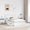 vidaXL Storage Bed with Headboard White 120 x 200 cm Engineered Wood
