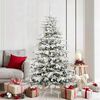 vidaXL Artificial Hinged Christmas Tree White 180 cm PE and PVC