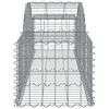 vidaXL Arched Gabion Baskets 4 pcs 200x50x40/60 cm Galvanised Iron