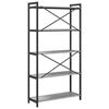 vidaXL Bookshelf Grey sonoma 80 x 30 x 155 cm Engineered Wood