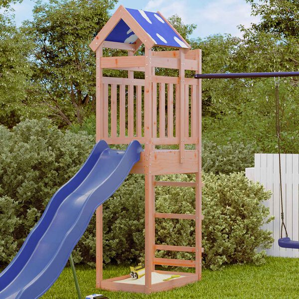 vidaXL Play Tower Brown 52.5 x 85 x 239 cm Solid Douglas Wood
