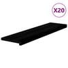 vidaXL Stair Treads 20 pcs Brown Black 100x25x2 cm Solid Wood Oak
