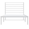 vidaXL Metal Bed Frame without Mattress with Headboard White 90x200cm