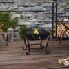 vidaXL Fire Pit with Poker 50 cm XXL Steel