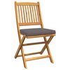 vidaXL Folding Chair 6 pcs Grey 49 x 57.5 x 92cm Solid Acacia wood