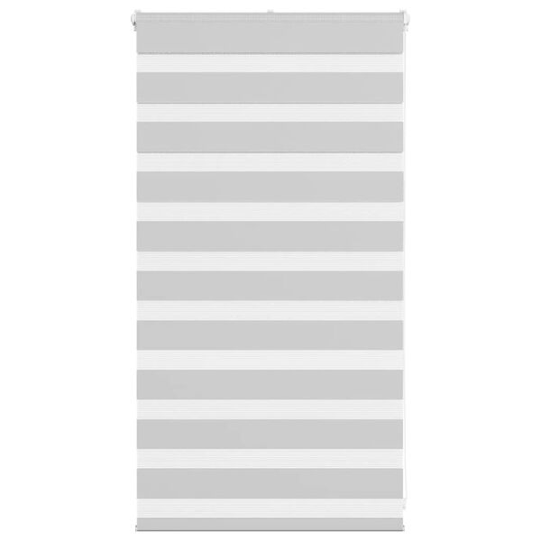 vidaXL Zebra Blind Light Grey 75x100 cm Fabric Width 70.9 cm Polyester