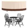 vidaXL Garden Furniture Cover Round Beige &Oslash; 244x71 cm 600D Oxford