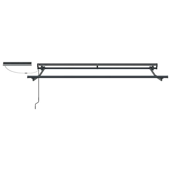 vidaXL Electric Retractable Awning Anthracite and White 2.5 x 2 m