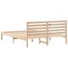vidaXL Bed Frame with Headboard Brown 140 x 200 cm Solid Pine Wood