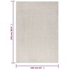 vidaXL Shaggy Rug High Pile Cream 160x230 cm