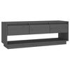 vidaXL TV Cabinet Grey 110.5x34x40 cm Solid Wood Pine