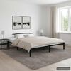 vidaXL Bed Frame without Mattress Black Metal 180x200 cm Super King