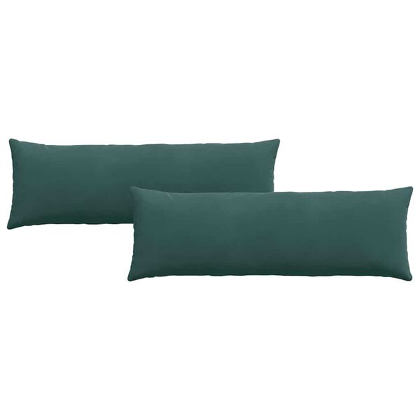 vidaXL Sofa Pillows 2 pcs Dark Green 120 x 40 cm Corduroy Fabric