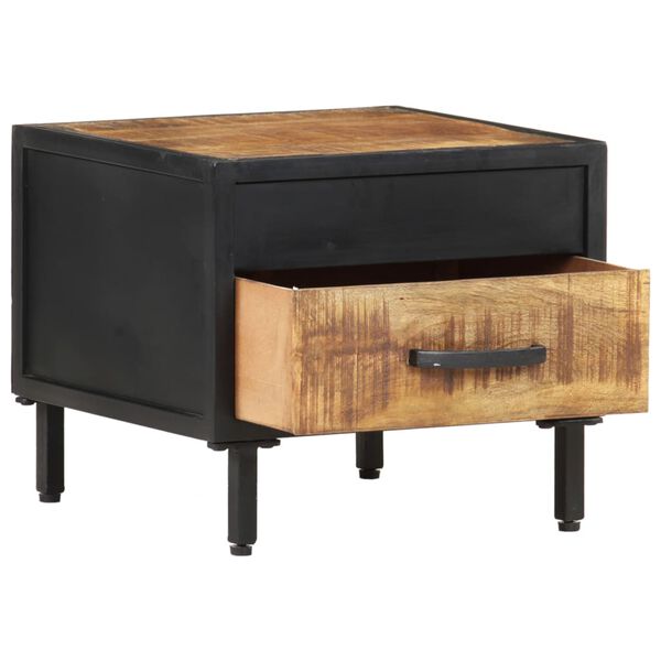 vidaXL Bedside Cabinet 40x40x35 cm Rough Mango Wood