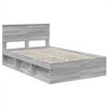 vidaXL Bed Frame Grey Sonoma 120 x 200 cm Engineered wood