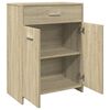 vidaXL Bathroom Cabinet Sonoma Oak 60x33x80 cm Engineered Wood