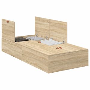 vidaXL Storage Bed Frame Sonoma Oak 80 x 200 cm Engineered Wood