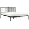vidaXL Metal Bed Frame without Mattress with Headboard Black 140x200cm