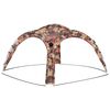 vidaXL Party Tent with LED and 4 Sidewalls 3.6x3.6x2.3 m Camouflage