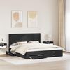 vidaXL Bed Frame Black and Silver 200 x 200 cm Engineered Wood