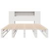 vidaXL Bookcase Bed without Mattress White 160x200 cm Solid Wood