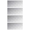 vidaXL Stair Tread Rectangular 4 pcs Silver 90 x 40 cm Aluminium