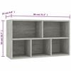 vidaXL Book Cabinet/Sideboard Concrete Grey 50x25x80 cm Engineered Wood