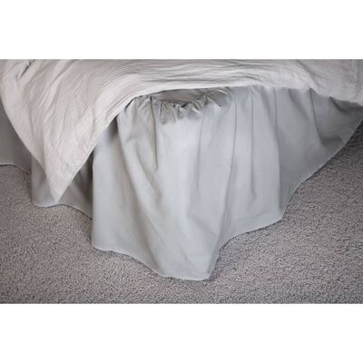 Venture Home Bedskirt Pixy 200x120 cm Cotton Light Grey