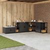 vidaXL Kitchen Storage with Shelf Black 40 x 50 x 92 cm Steel