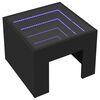 vidaXL Coffee Table with Infinity LED Black 40x40x30 cm