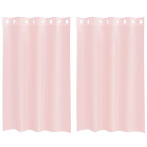 vidaXL Voile Curtains with Grommets 2 pcs Light Pink 140x175 cm