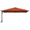 vidaXL Garden Parasol Red and Black 248.5 x 247.5 x 160 cm