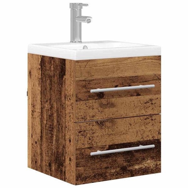vidaXL Bathroom Sink Cabinet with Drawer Old Wood 41 x 38.5 x 48 cm