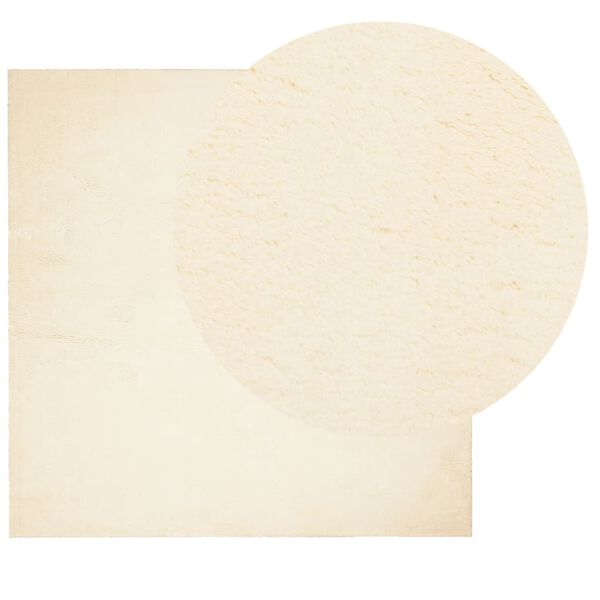 vidaXL Rug HUARTE Short Pile Soft and Washable Cream 120x120 cm