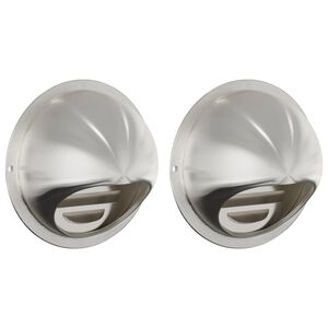 vidaXL Air Vent Covers 2 pcs Silver 100 mm Stainless Steel