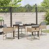 vidaXL Garden Dining Set 5 pcs Beige Poly Rattan