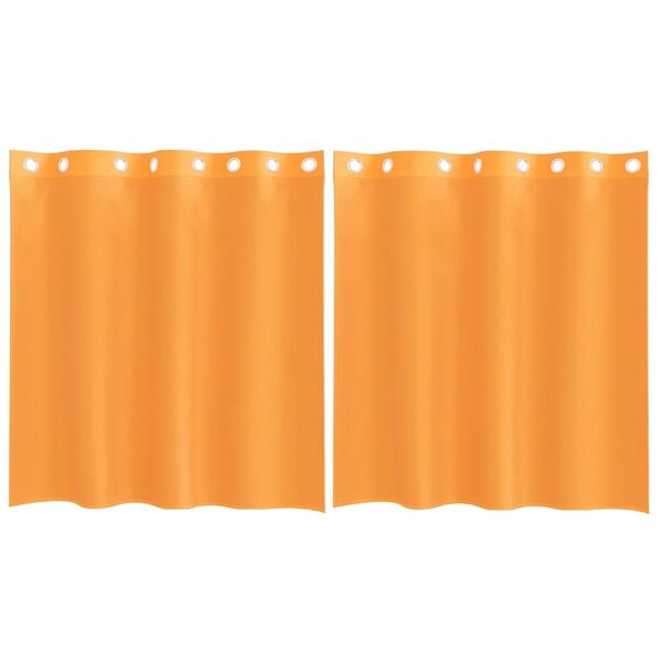vidaXL Voile Curtains with Grommets 2 pcs Orange 140x140 cm
