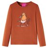 vidaXL Kids' T-shirt with Long Sleeves Cognac 104