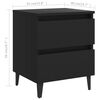 vidaXL Bed Cabinets 2 pcs Black 40x35x50 cm Engineered Wood