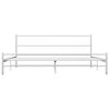 vidaXL Bed Frame without Mattress with Headboard White 160x200 cm Metal