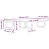 vidaXL Basin Shelf Wall Mounted Steel and Solid Wood Acacia