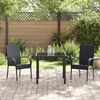 vidaXL Garden Dining Set 3 pcs Black Powder-Coated Steel