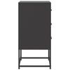 vidaXL Bedside Cabinet Black 36x39x78 cm Steel