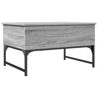vidaXL Coffee Table Grey Sonoma 70x50x40 cm Engineered Wood and Metal