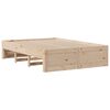 vidaXL Bed Frame without Mattress with Drawers 150x200 cm King Size Solid Wood Pine