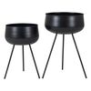 House Nordic 2 Piece Flower Pots Kira Black